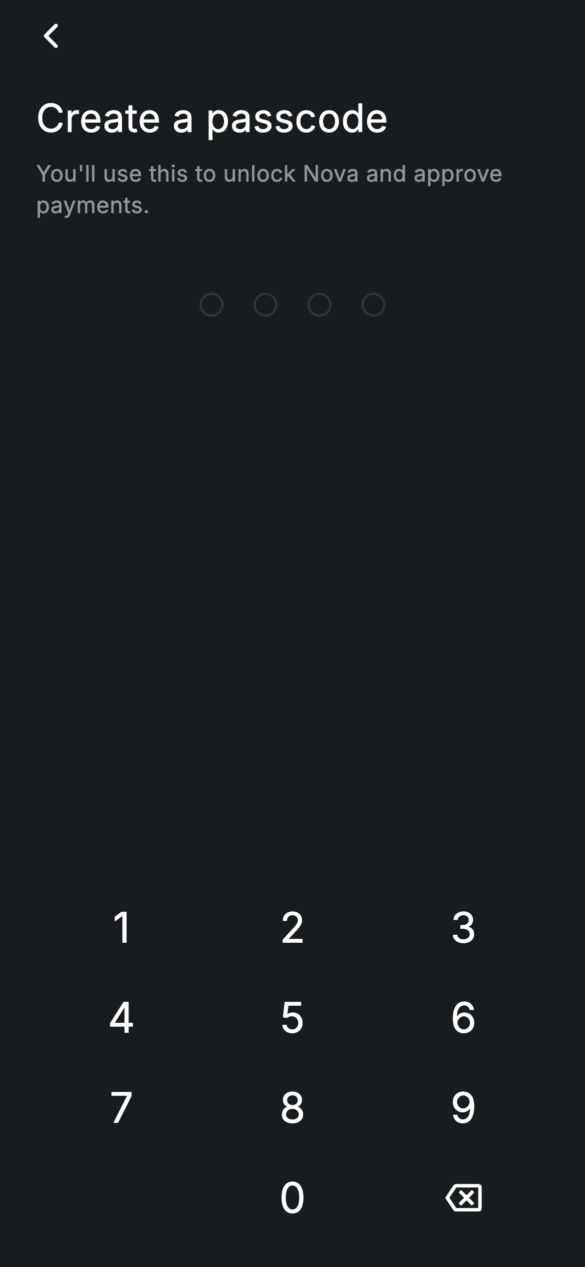 Fintech · Create Passcode — Fintech Flutter screen