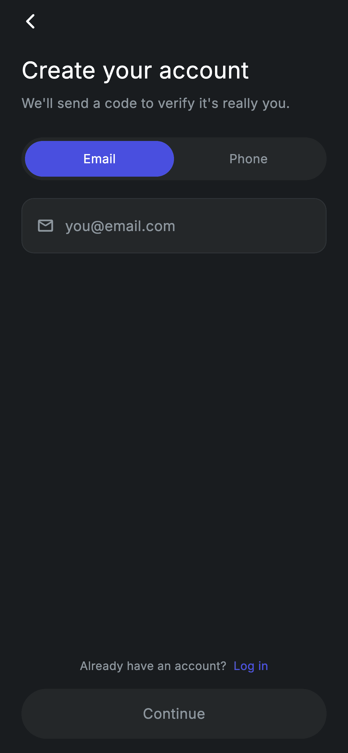 Fintech · Sign Up — Fintech Flutter screen