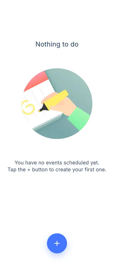 No Events — Empty States Flutter screen