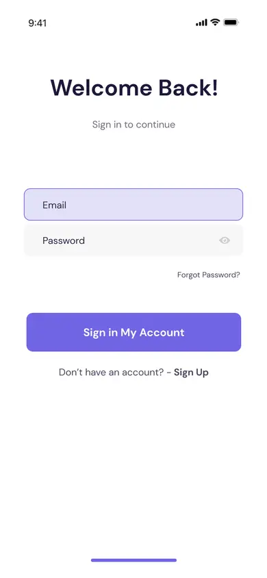 Sign In — Authentication Flutter screen