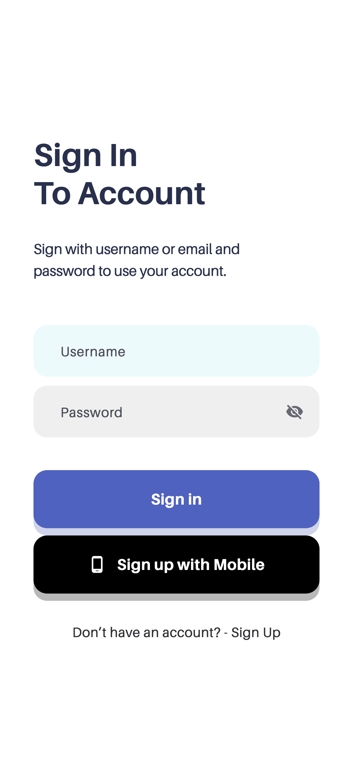 Wallet · Sign In — Authentication Flutter screen