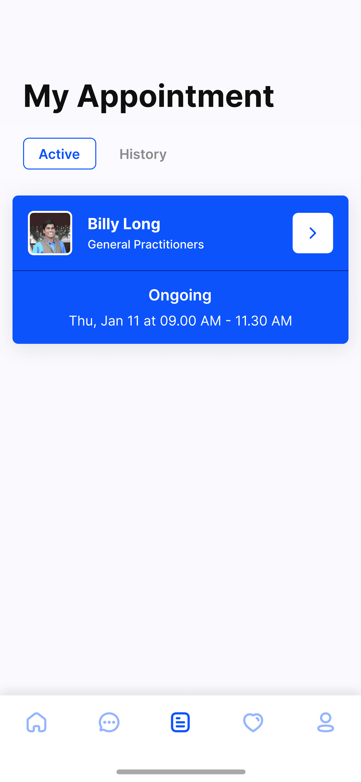 My appointments — Healthcare Flutter UI screen