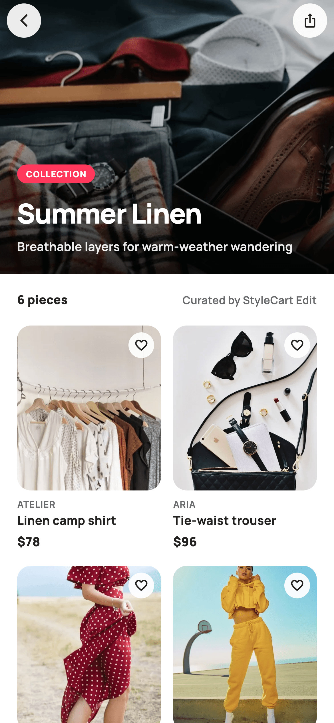 Collection — E-commerce Flutter UI screen