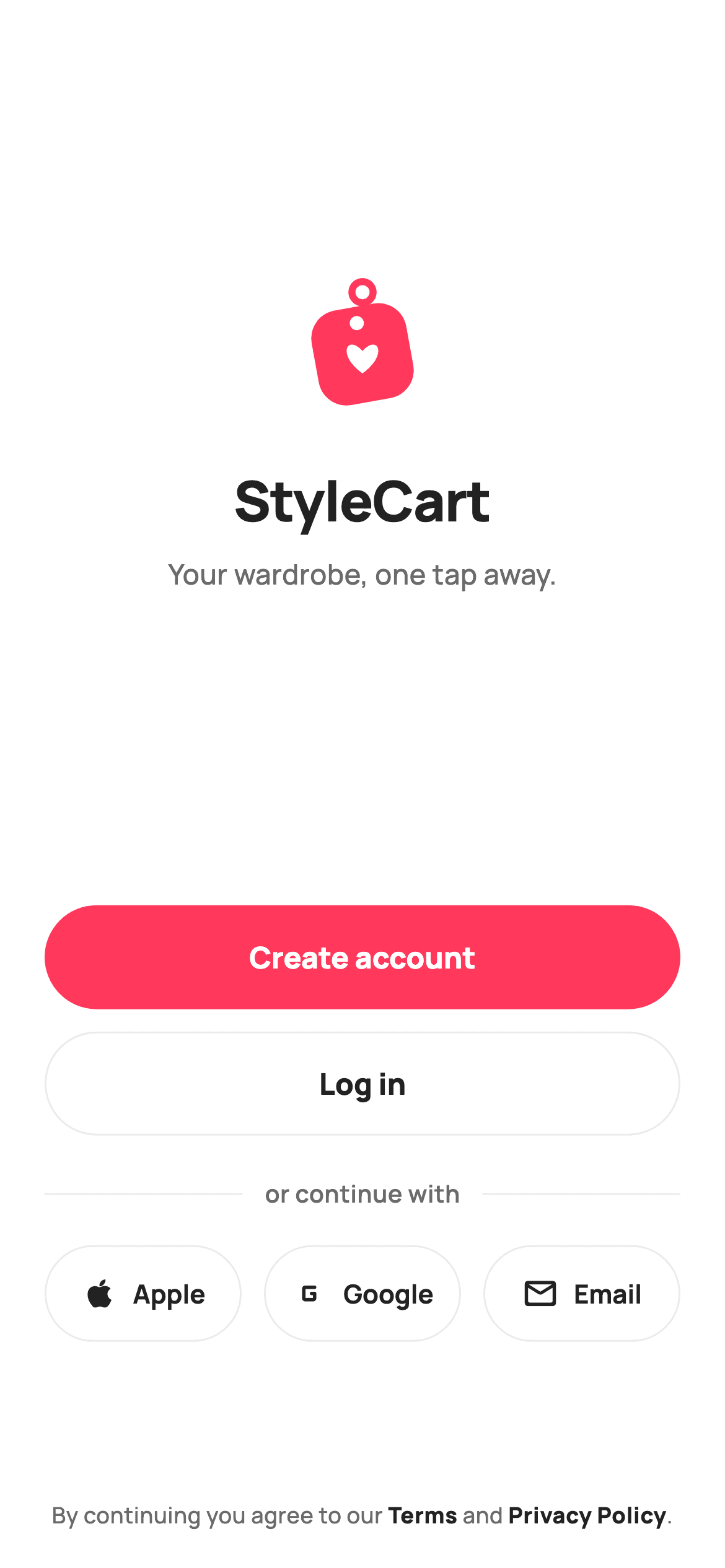 Get Started — E-commerce Flutter UI screen