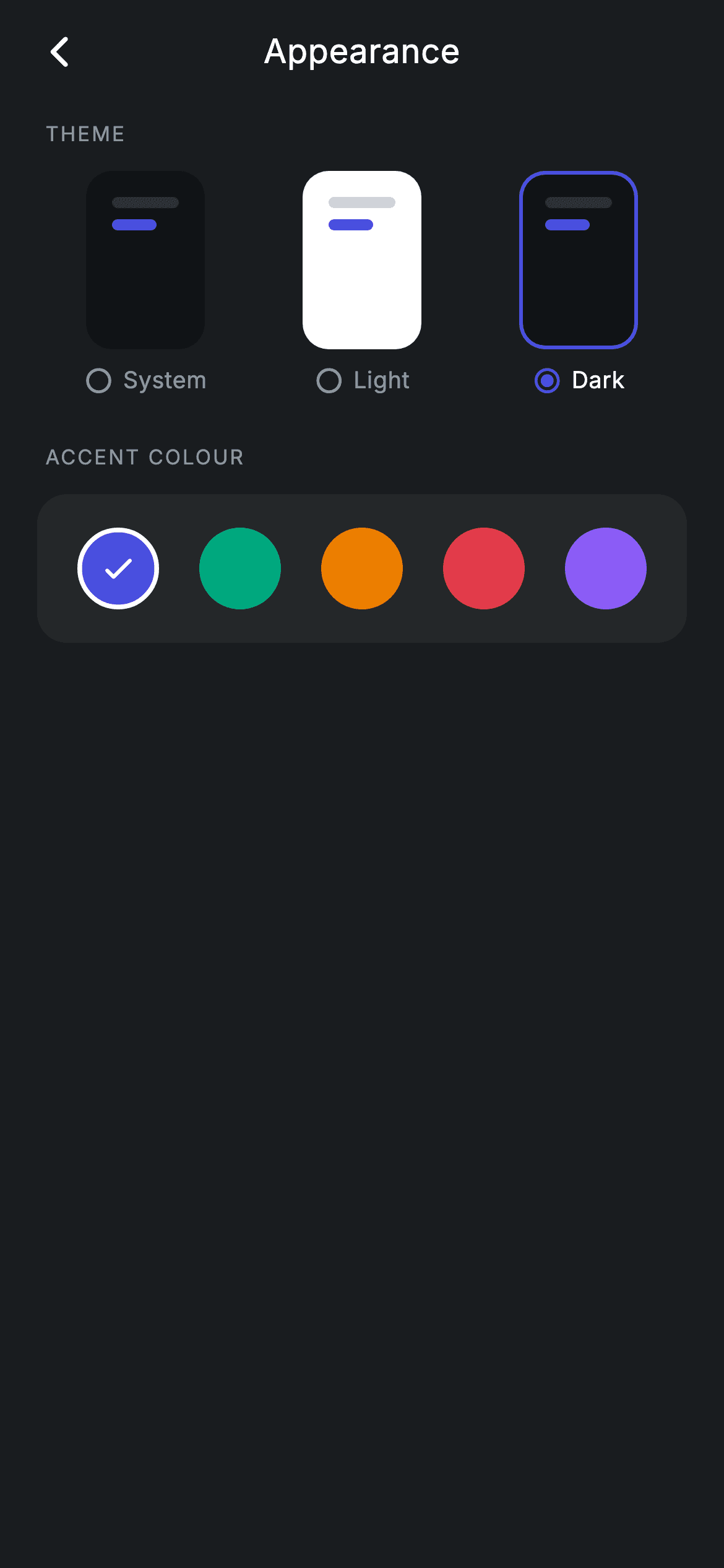 Appearance — Fintech Flutter UI screen
