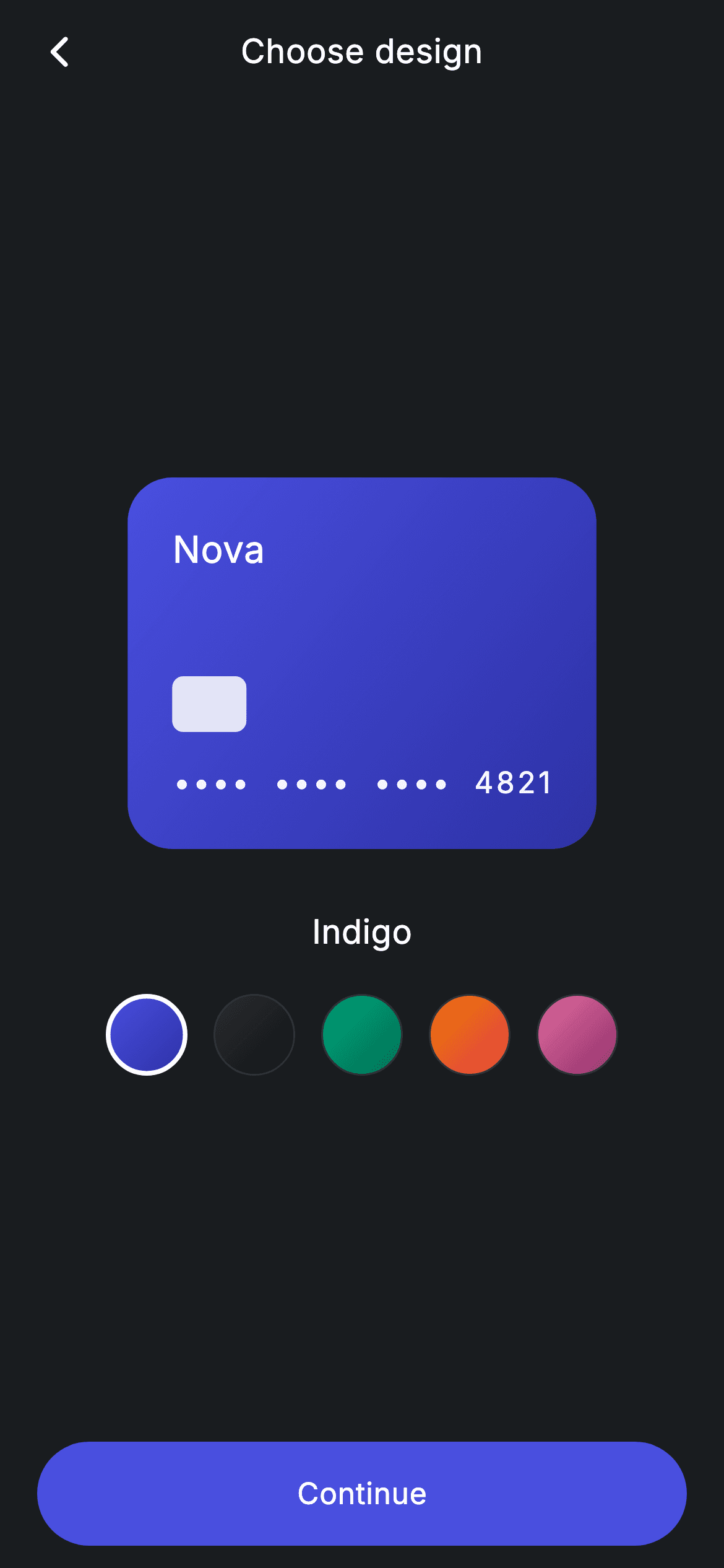 Fintech · Card Design — Fintech Flutter screen