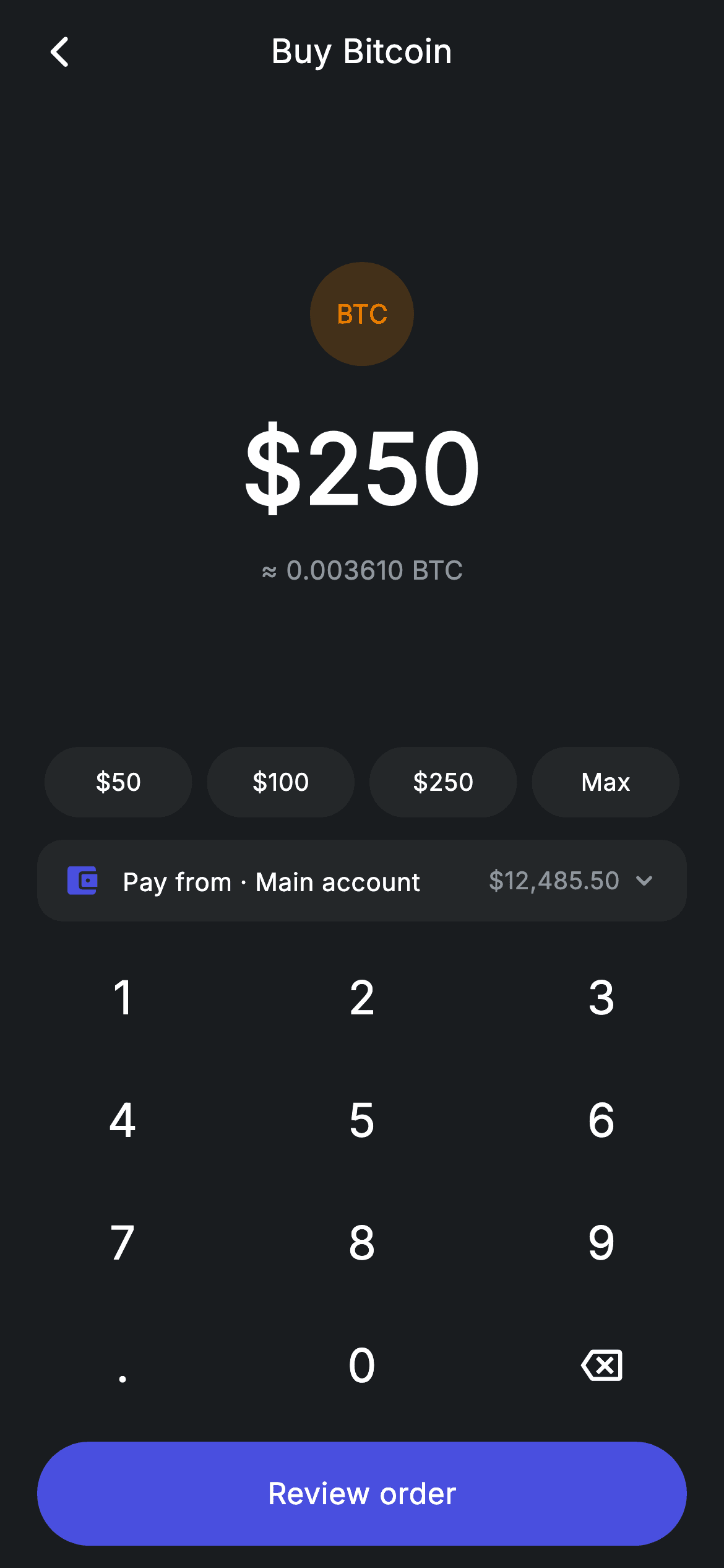 Crypto Buy — Fintech Flutter UI screen
