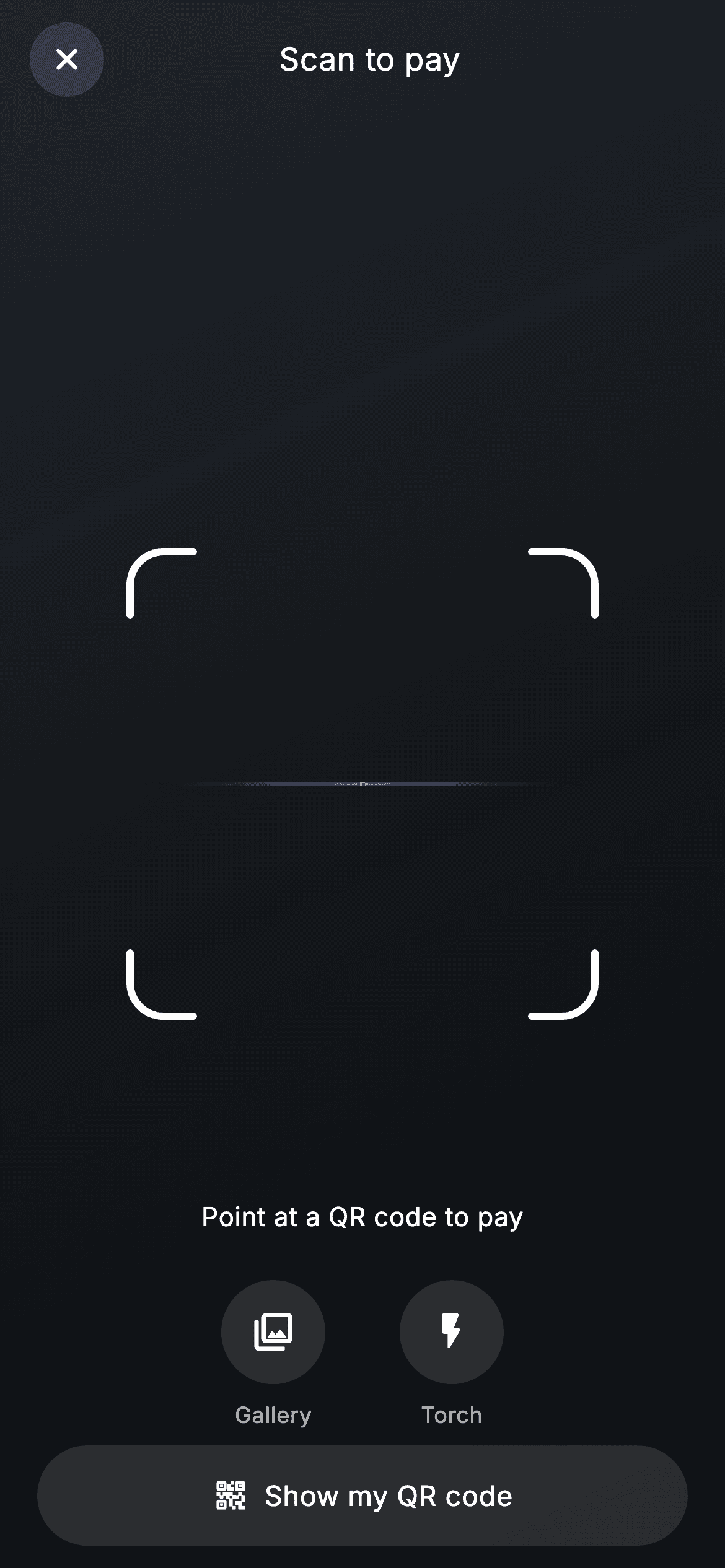 Fintech · Scan QR — Fintech Flutter screen