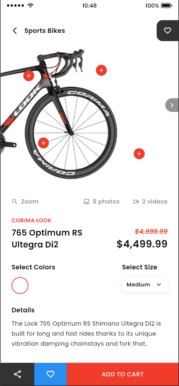 Product Detail — E-commerce Flutter UI screen