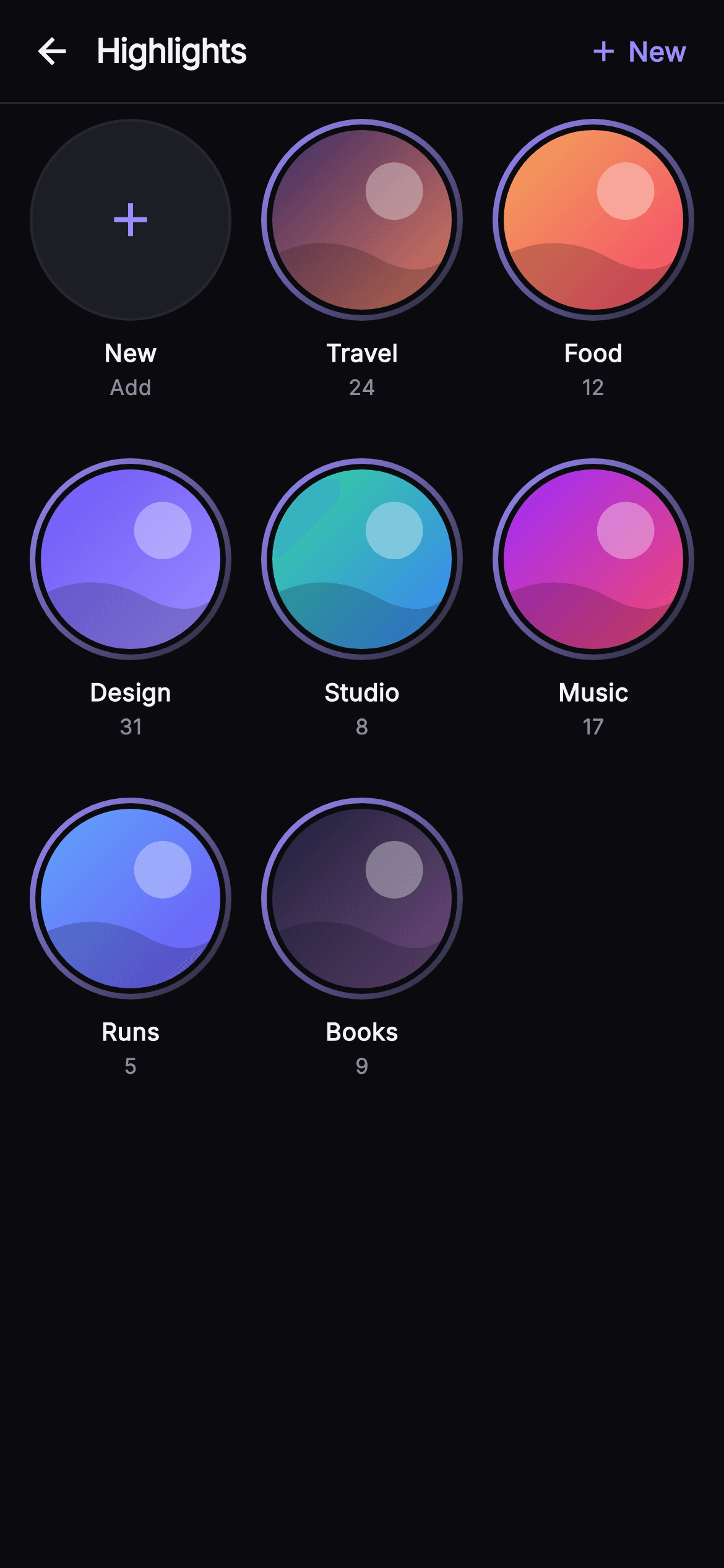 Pulse · Highlights — Social Flutter screen