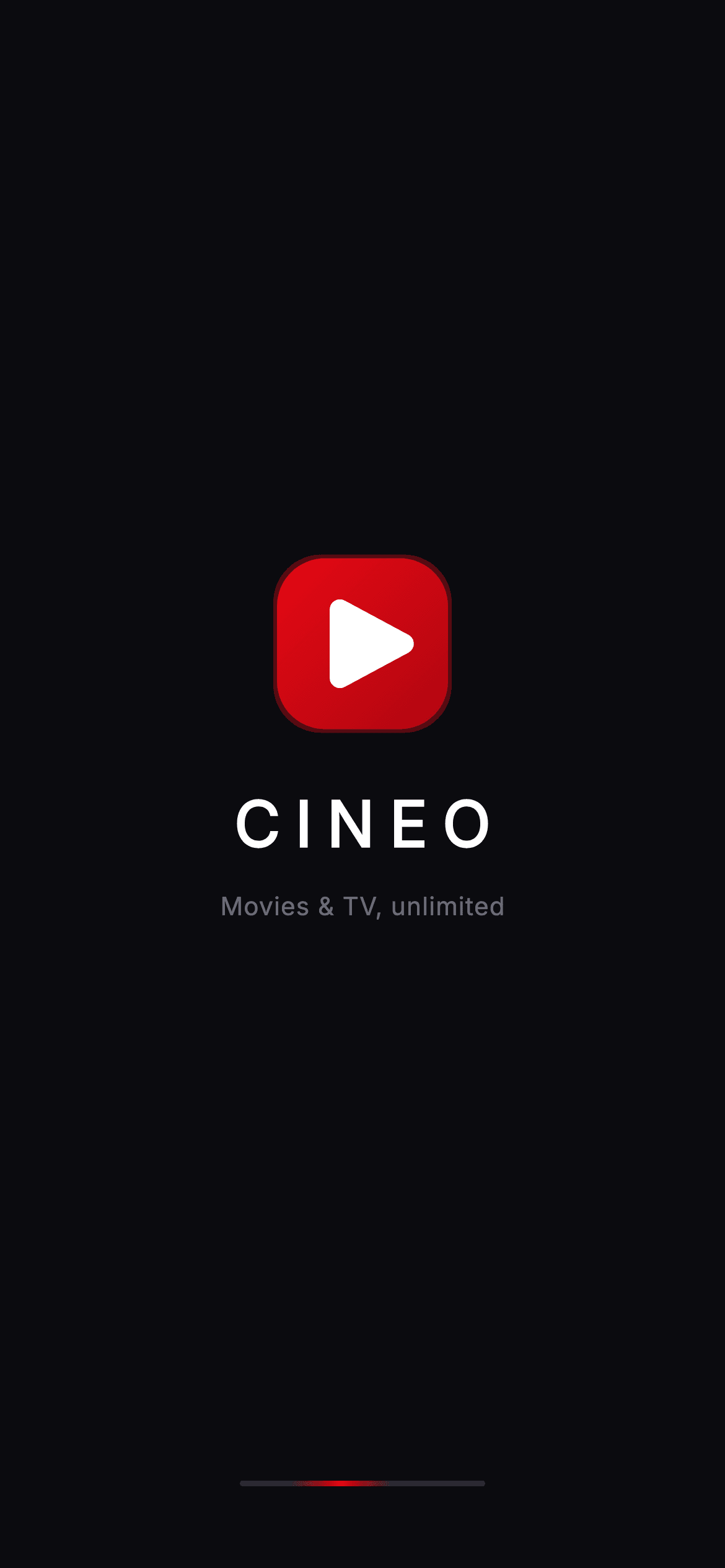 Cineo · Splash — Streaming Flutter UI screen