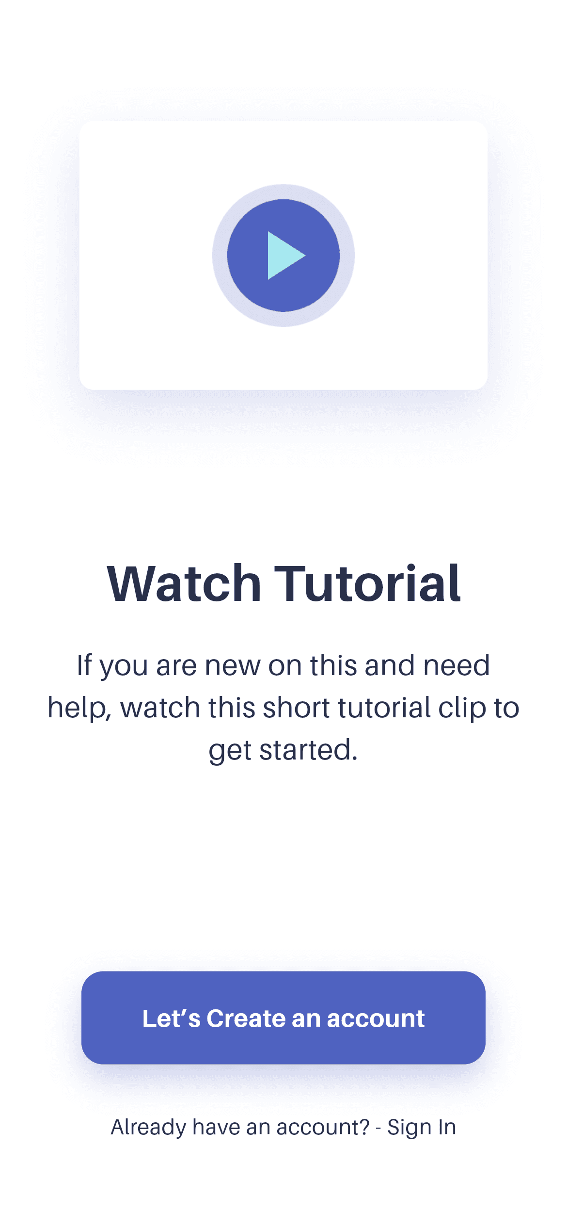 Wallet · Watch Tutorial — Onboarding Flutter UI screen